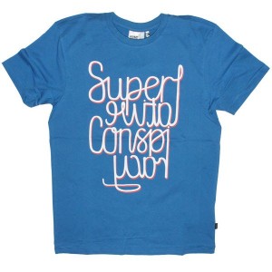 WESC T-Shirt - Superlative Mirror - Blue Pacific