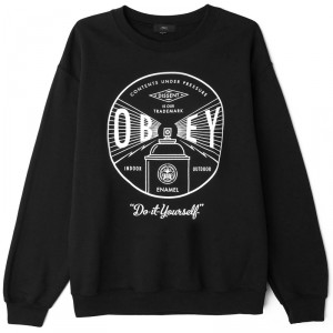 Sweatshirt Obey - Under Pressure Crew - Black