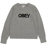 Sweat Shirt Femme Obey - Static Age - Heather Grey