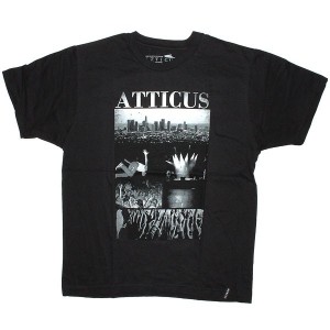 Atticus T-shirt - Scaped slim tee - Black