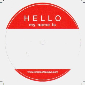 Sticker Temple Of Deejays - Macaron ''Hello my name is'' x4