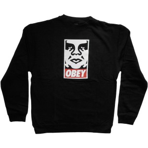 Obey - Standard Issue Fleece - OG Face Crew - Black